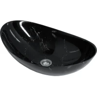 Раковина-чаша Stella Polar Орион SP-00001055 57,8x38 см, накладная, черный мрамор