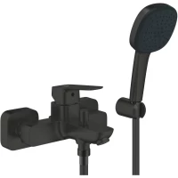 Смеситель для ванны 1018142430 с душевым гарнитуром, черный матовый