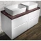 Комплект мебели белый глянец 119,6 см со столешницей бук темный Jorno Wood Wood.01.60/P/W + Wood.01.60/P/W + Wood.06.120/DW + 0085176 + 0085176 + Wood.02.60/TK + Wood.02.50/TK - 4