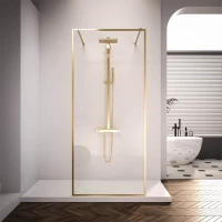 Душевая перегородка Veconi Korato KR90G-100-01-C4 100 см, профиль золотой матовый, стекло прозрачное