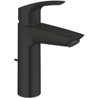 Смеситель для раковины Grohe Eurosmart 23393243E CoolStart, с донным клапаном, черный матовый