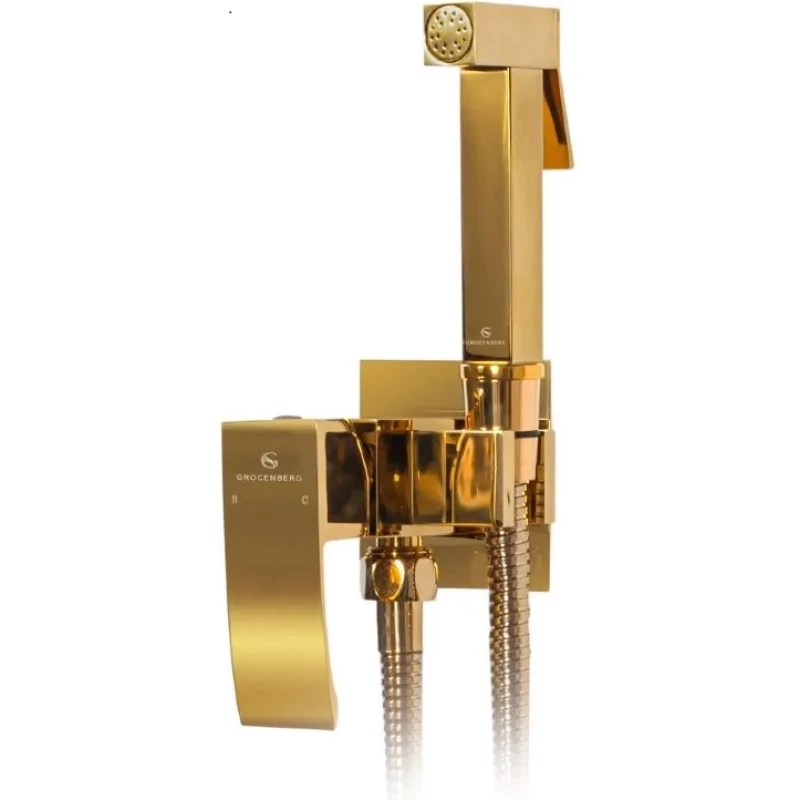 Гигиенический душ Grocenberg GB007GO со смесителем, золотой