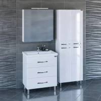 Комплект мебели белый глянец 71 см Санта Виктория 700124N + FOCTEP70 + 113009