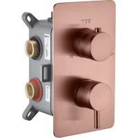 Смеситель для ванны Boheme Cell 135-3-CB встраиваемый, медь матовая