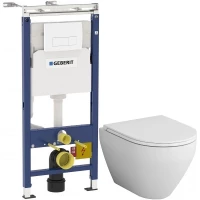 Комплект подвесной унитаз Am.Pm Spirit 2.0 C701700WH + C707857WH + система инсталляции Geberit 458.125.11.1