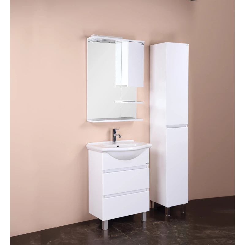 Зеркальный шкаф 60x86,2 см белый глянец R Onika Элита 206020