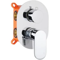 Смеситель для ванны AQG Beta 01BET351CR встраиваемый, хром