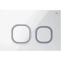 Кнопка смыва IDDIS Uniglass UNG01WCi77 для инсталляции, белый/хром/белый