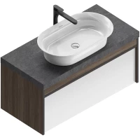 Тумба белый глянец/арабика 99,3 см Kerama Marazzi Modula MOD.100.1+1\AR