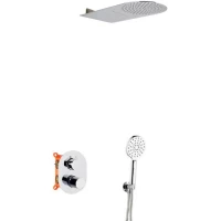 Душевой комплект AQG Tube 19TUBER31402 250 мм, со смесителем, хром