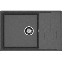 Кухонная мойка GranFest Level 760L 76x50 см, графит