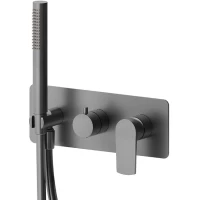 Смеситель для ванны Newform Haka 72069E.59.064 встраиваемый, с душевым гарнитуром, оружейная сталь матовый