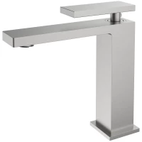 Смеситель для раковины Vincea Dice VBF-2DS1BN без донного клапана, сатин