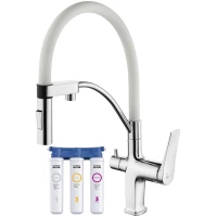Смеситель для кухни с фильтром Lemark Comfort LM3074C-White + H851P00