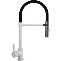 Смеситель для кухни Ulgran UQ-024-04 с гибким изливом, платина