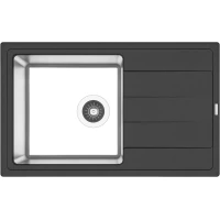 Кухонная мойка Florentina Комби 780 21.395.D0780.302 78x48 см, нержавеющая сталь/антрацит