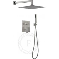 Душевой комплект Filarete Fing FL1043NK 300 мм, со смесителем, никель