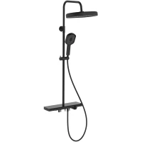 Душевая система Esko ST350Black 360x248 мм, со смесителем, черный матовый