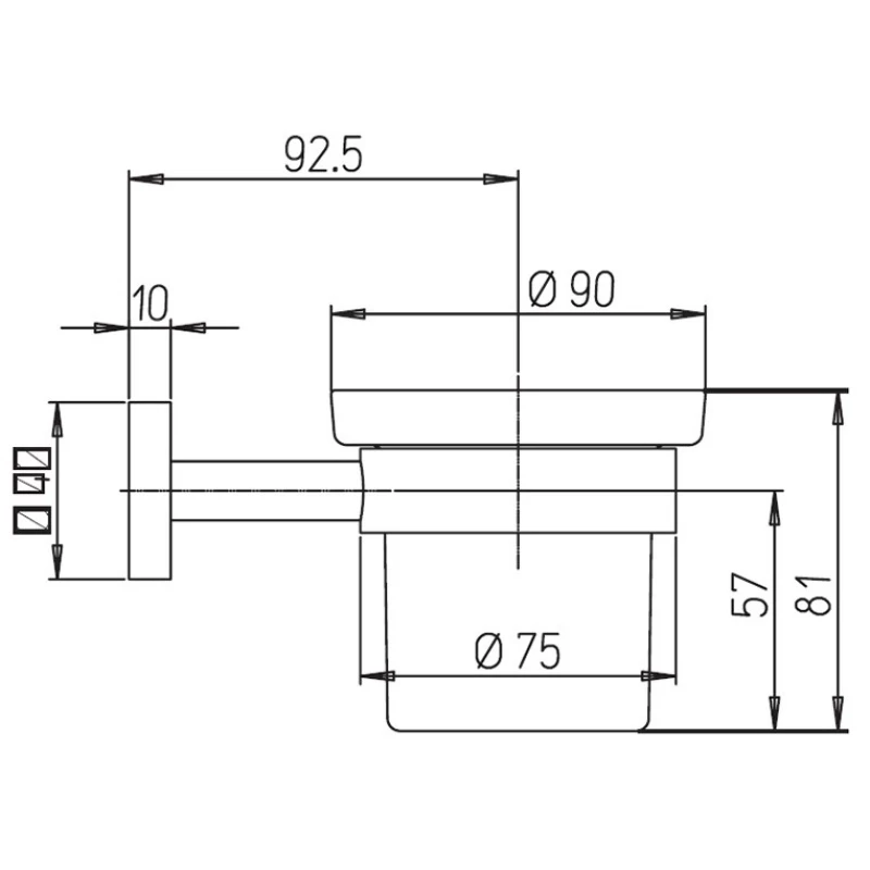 Стакан Paini Pixel 81CR041BI