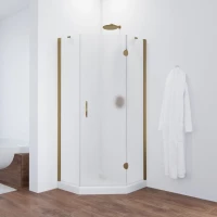 Душевой уголок Vegas Glass AFA-Pen TUR NOVO h1890 120 05 02 R 120x120 см R, профиль бронза, стекло шиншилла