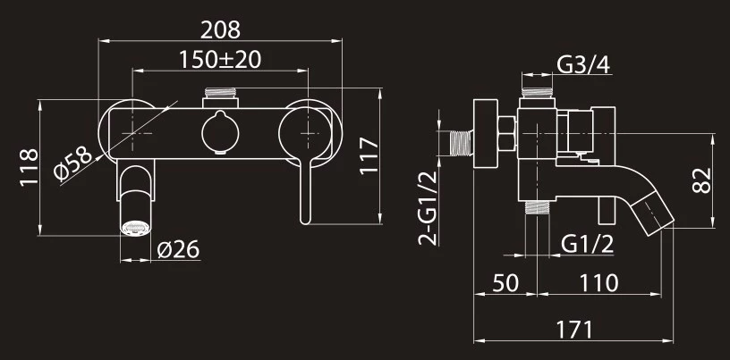 Душевая система 250 мм Elghansa 2330524-2L (Set-13) 2330524-2L (Set-13) - фото 6