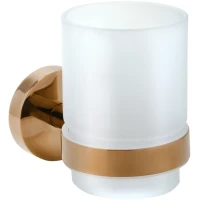 Стакан для зубных щеток Bemeta Coral 158110012 настенный, медное золото глянец