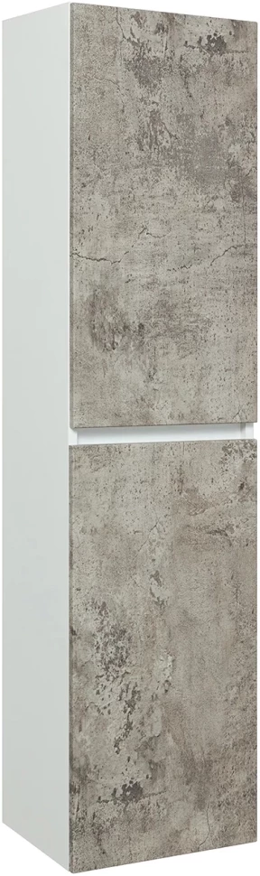 Пенал подвесной серый бетон/белый L/R Runo Манхэттен 00-00001020