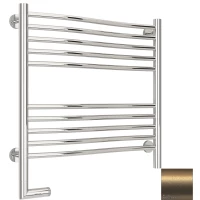 Полотенцесушитель электрический 600x600 золотой матовый МЭМ левый Сунержа Флюид 2.0 032-5220-6060