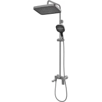 Душевая система Hansberge H5049NK 330x220 мм, со смесителем, никель 