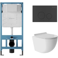Комплект подвесной унитаз Aqueduto Ovo OVOT0110 + система инсталляции Aqueduto Tecnica Circulo TEC01 + CIR0140