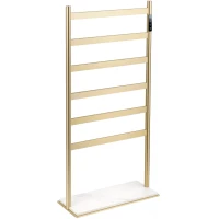 Полотенцесушитель электрический Wonzon & Woghand Essen WW-A406-BG 958x475, напольный, МЭМ правый, золотой матовый