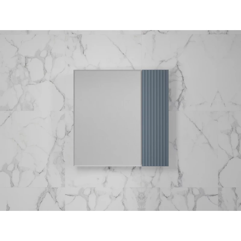 Зеркальный шкаф 70x71 см графит матовый/белый матовый L/R Style Line Стокгольм ЛС-00002323