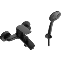 Смеситель для ванны Santek Таос WH5A10009N001 с душевым гарнитуром, черный матовый