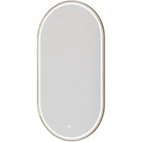 Зеркало Armadi Art 568-G 60x110 см, с LED-подсветкой, сенсорным выключателем, диммером, антизапотеванием, золотой