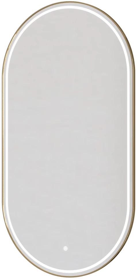 Зеркало Armadi Art 568-G 60x110 см, с LED-подсветкой, сенсорным выключателем, диммером, антизапотеванием, золотой