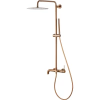 Душевая система Knotlor Elixir SS-33/RB 300 мм, со смесителем, бронза матовая