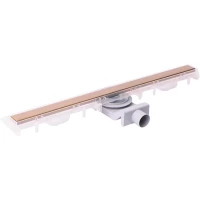 Душевой трап (лоток) Plumberia Selection Modular PSM70BR 70 см, с решеткой, 2 в 1 под плитку, бронза матовая