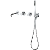 Смеситель для ванны Vincea Aura VBTW-6AU1CH встраиваемый, с душевым гарнитуром, хром