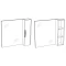 Зеркальный шкаф 75x70 см белый глянец/бетон Corozo Чикаго SD-00000303 - 4