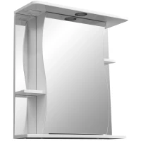 Зеркальный шкаф 65x70 см белый глянец/белый матовый R Stella Polar Лолита SP-00000054