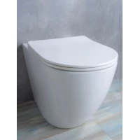 Приставной безободковый унитаз с сиденьем микролифт GID TRS-269