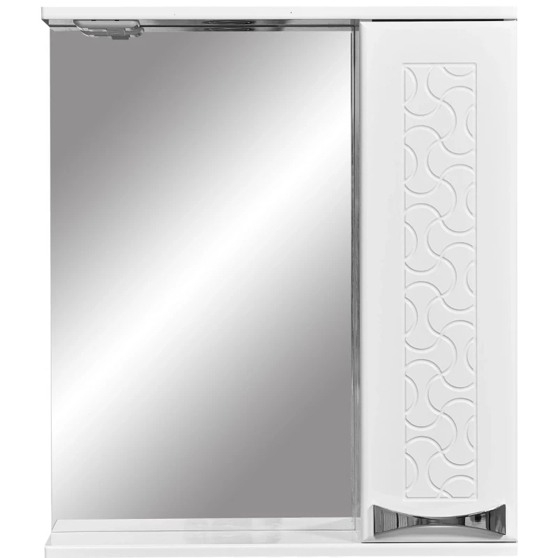 Зеркальный шкаф 60x70 см белый глянец/белый матовый Stella Polar Ванда SP-00000199