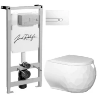 Комплект подвесной унитаз Bien Pent PNKA052N1VP0W3000 + система инсталляции Jacob Delafon E5504-NF + E4326-00