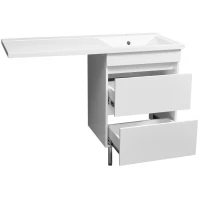 Тумба с раковиной белый глянец/белый матовый 120,3 см Stella Polar Мадлен SETSP-00000406/SP-00000027/SP-00000514