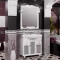 Комплект мебели белый матовый 87 см с художественным стеклом Opadiris Тибет - 2
