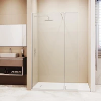 Душевая перегородка RGW WA-051 (WA-010+Z-071) Walk-in 351005123-11 150 см, профиль хром, стекло прозрачное