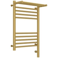 Полотенцесушитель электрический 600x400 золотой матовый МЭМ правый Сунержа Богема с полкой 3.0 032-5807-6040