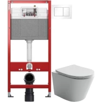 Комплект подвесной унитаз Ceramica Nova Balearica CN6000 + система инсталляции Tece 9400413