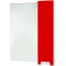Зеркальный шкаф 58x80 см красный глянец/белый глянец R Bellezza Пегас 4610409001032 - 1