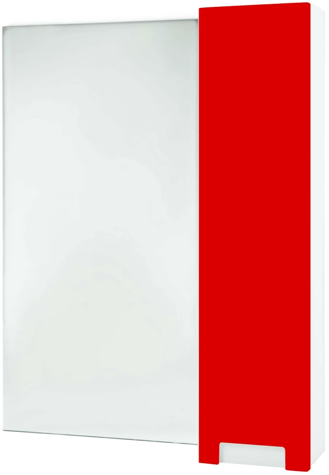 Зеркальный шкаф 58х80 см красный глянец/белый глянец R Bellezza Пегас 4610409001032 - фото 1